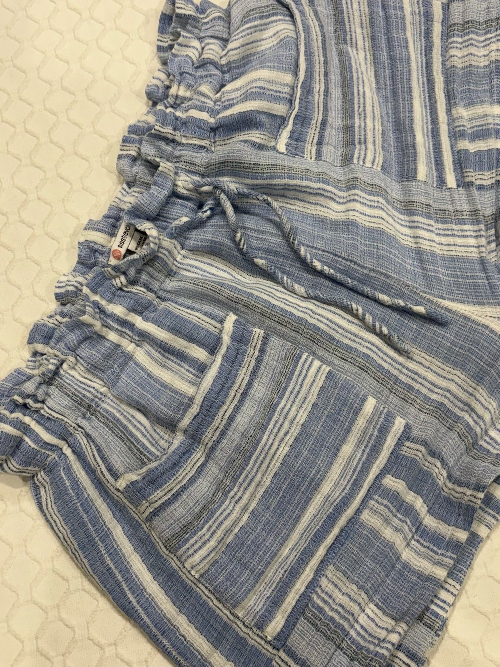 Revolution Blue and White Striped women’s casual Shorts